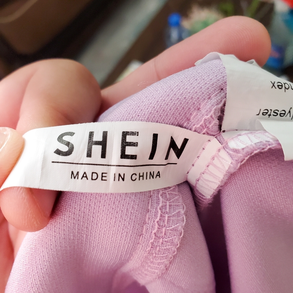 SHEIN Unity Covered Button Cami Top With Shorts Set Purple S - Picture 7 of 7